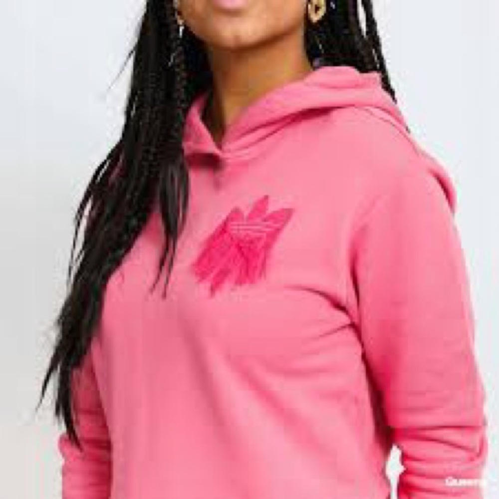 Adidas Pink Boxy Sweatshirt Hoodie